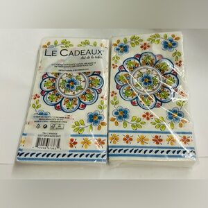 New 30 Le Cadeaux Art de la Table Guest Napkins Madrid White Triple Ply Napkins